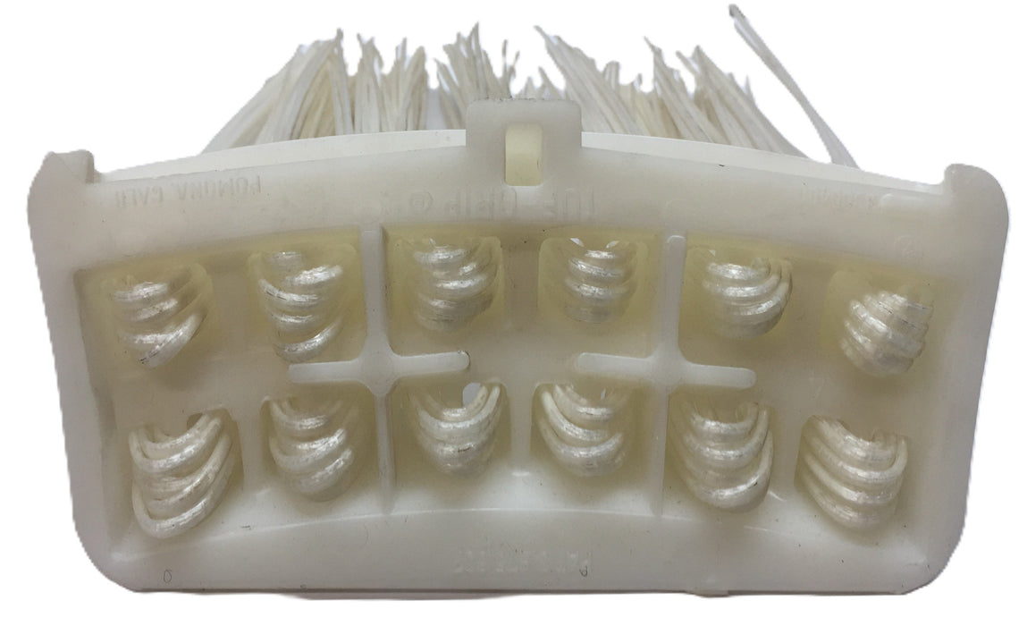 Tuf-Grip 14" x 8" White 10-Bristle/12-Seg. Poly Gutter Broom 3000400 Segment NOS