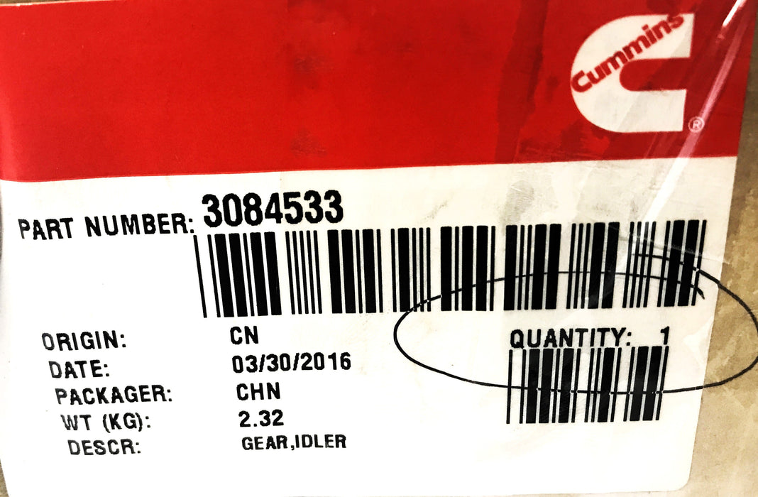 Cummins Idler Gear 3084533 NOS