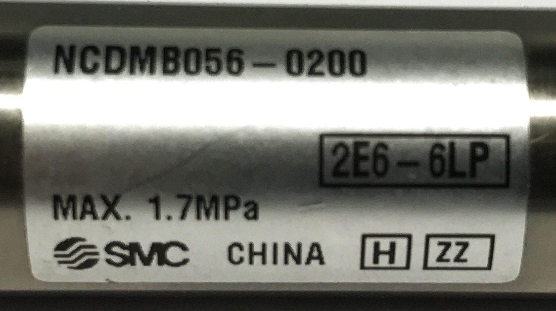 SMC Stainless Steel Pneumatic Cylinder NCDMB056-0200 NOS