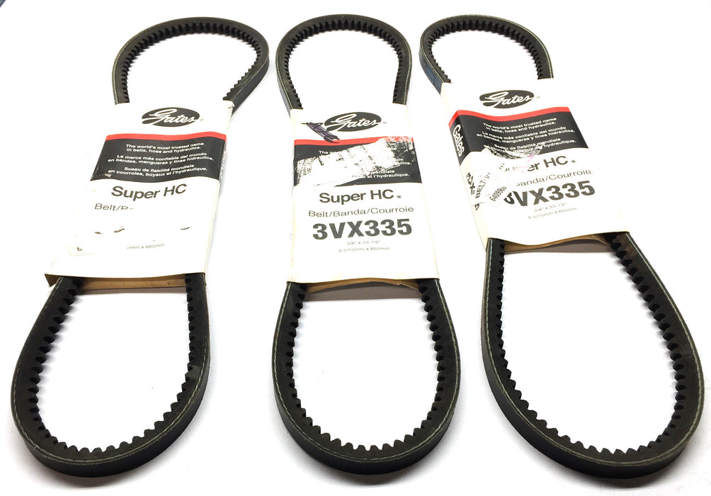 Gates Super HC V-Belt 3VX335 [Lot of 3] NOS