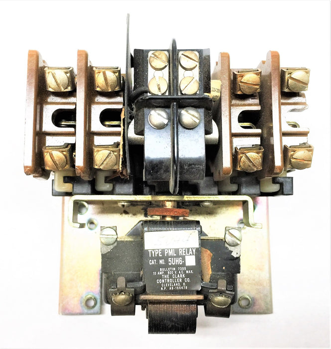 AO SMITH PML Type Relay Bulletin 7305 10A/600VAC 5UH6 USED