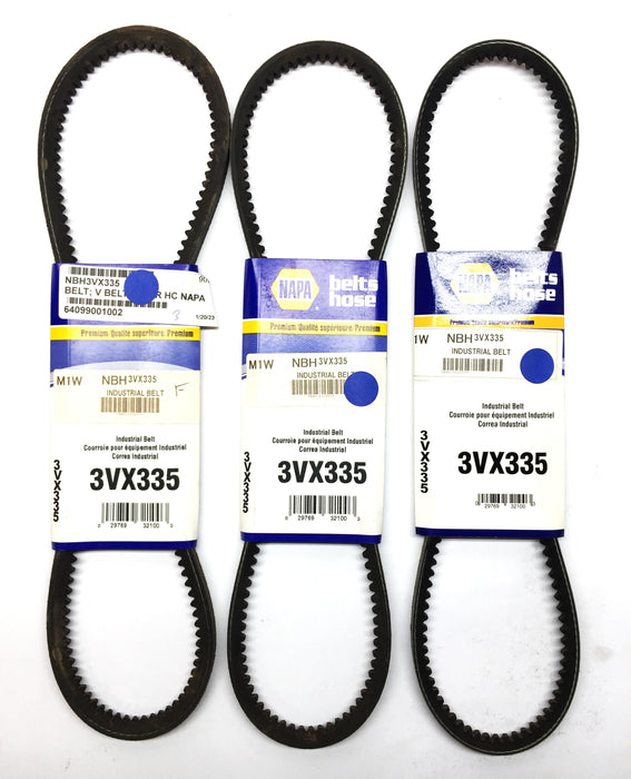 Napa Industrial V-Belt 3VX335 [Lot of 3] NOS