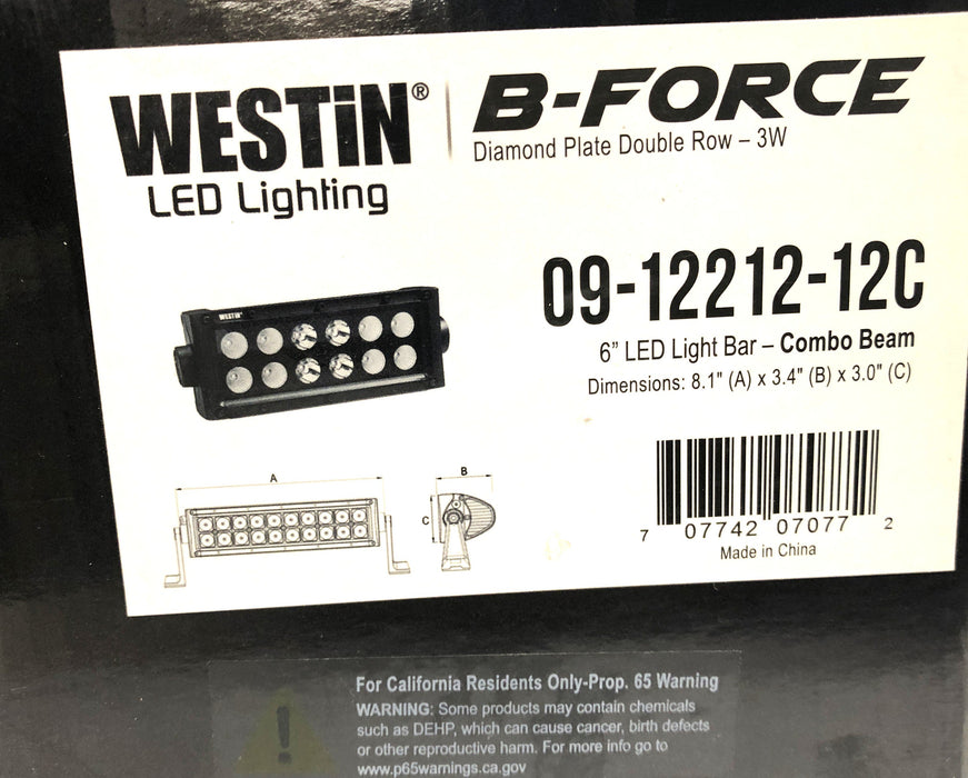 Westin B-Force 6 Inch LED Light Bar 09-12212-12C NOS