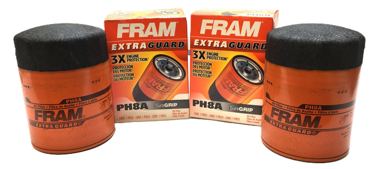 Fram Extra SureGrip Guard Oil Filter PH8A [Lot of 2] NOS
