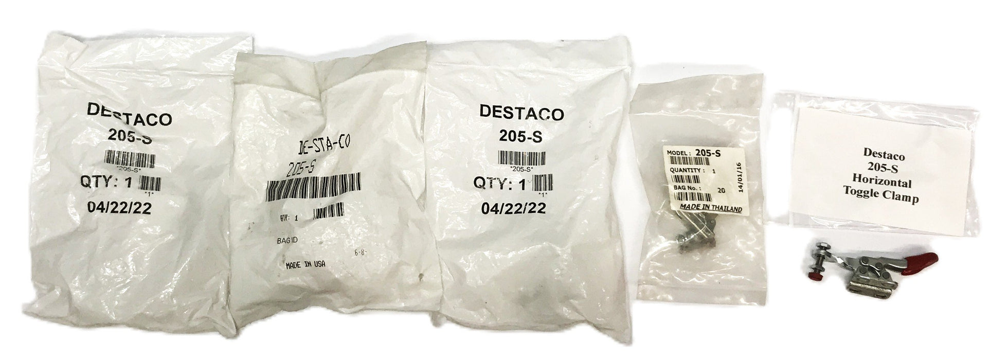 Destaco Horizontal Toggle Clamp 205-S [Lot of 5] NOS