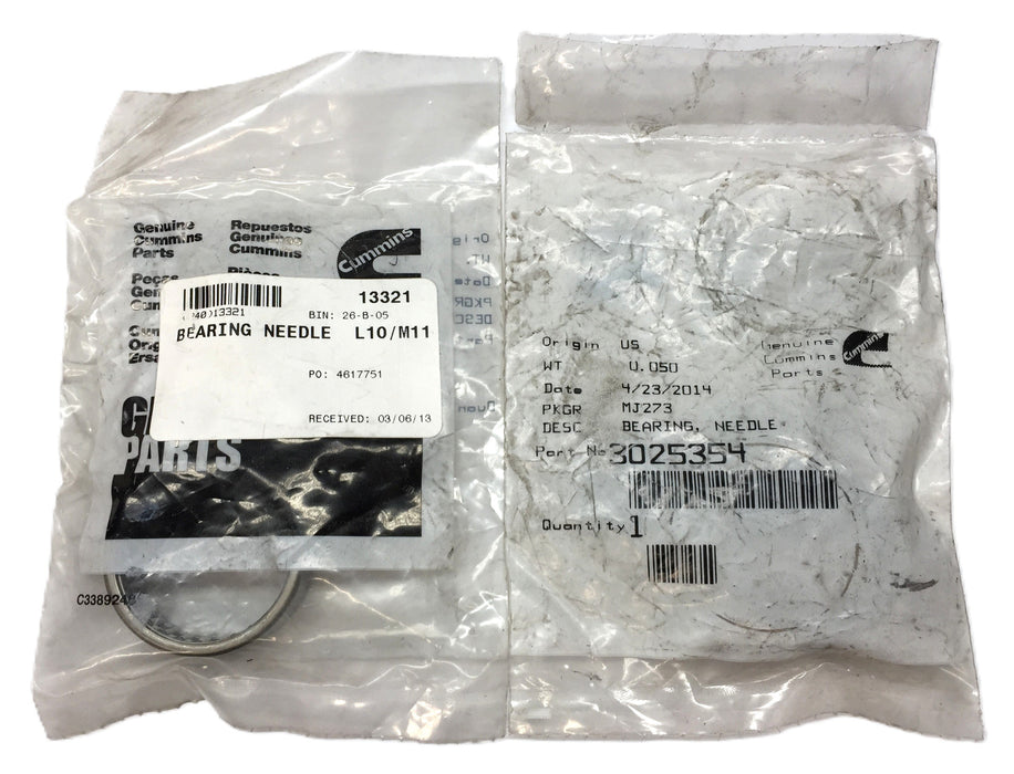 Cummins Needle Bearing 3025354 [Lot of 2] NOS