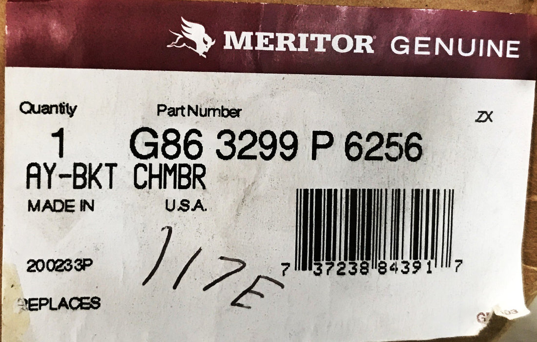 Meritor Air Brake Chamber Bracket G86-3299P6256 NOS