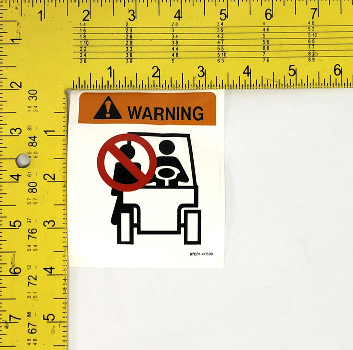 CAT Lift Trucks Passenger Warning Decal 97E8100500 NOS