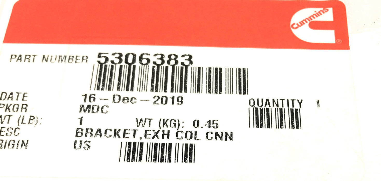 Cummins Exhaust CNN Bracket 5306363 NOS