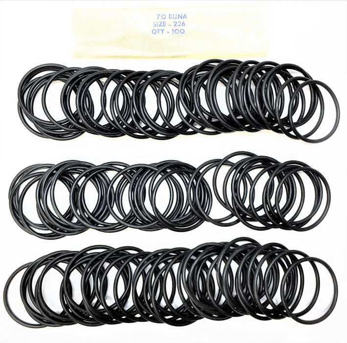 UNBRANDED 70 Buna-N O-Ring Seal Size 226 [Lot of 100] NOS