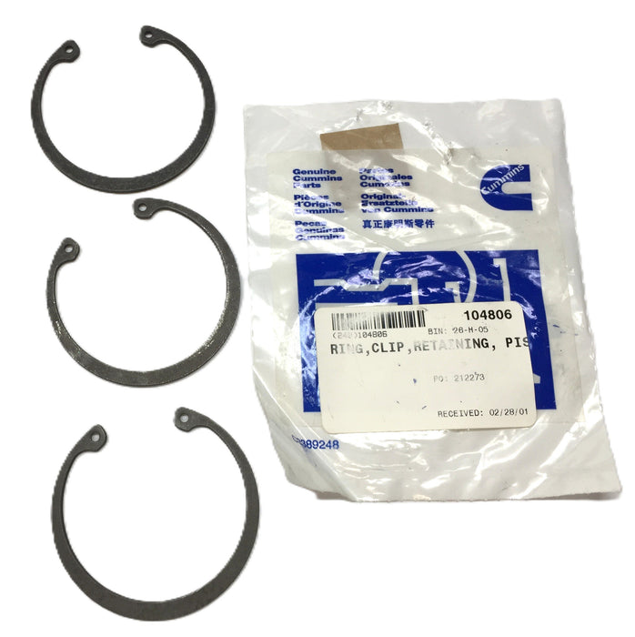 Cummins Piston Pin Retaining Ring 3016652 [Lot of 3] NOS