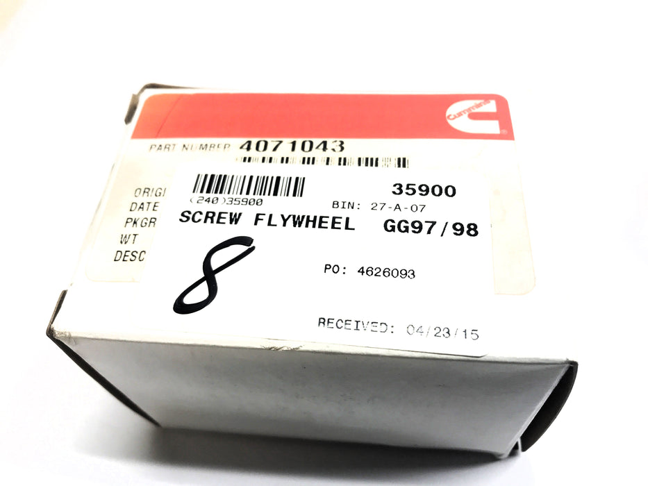 Cummins Pack of (8) Hex Head Flange Cap Screw 4071043 NOS