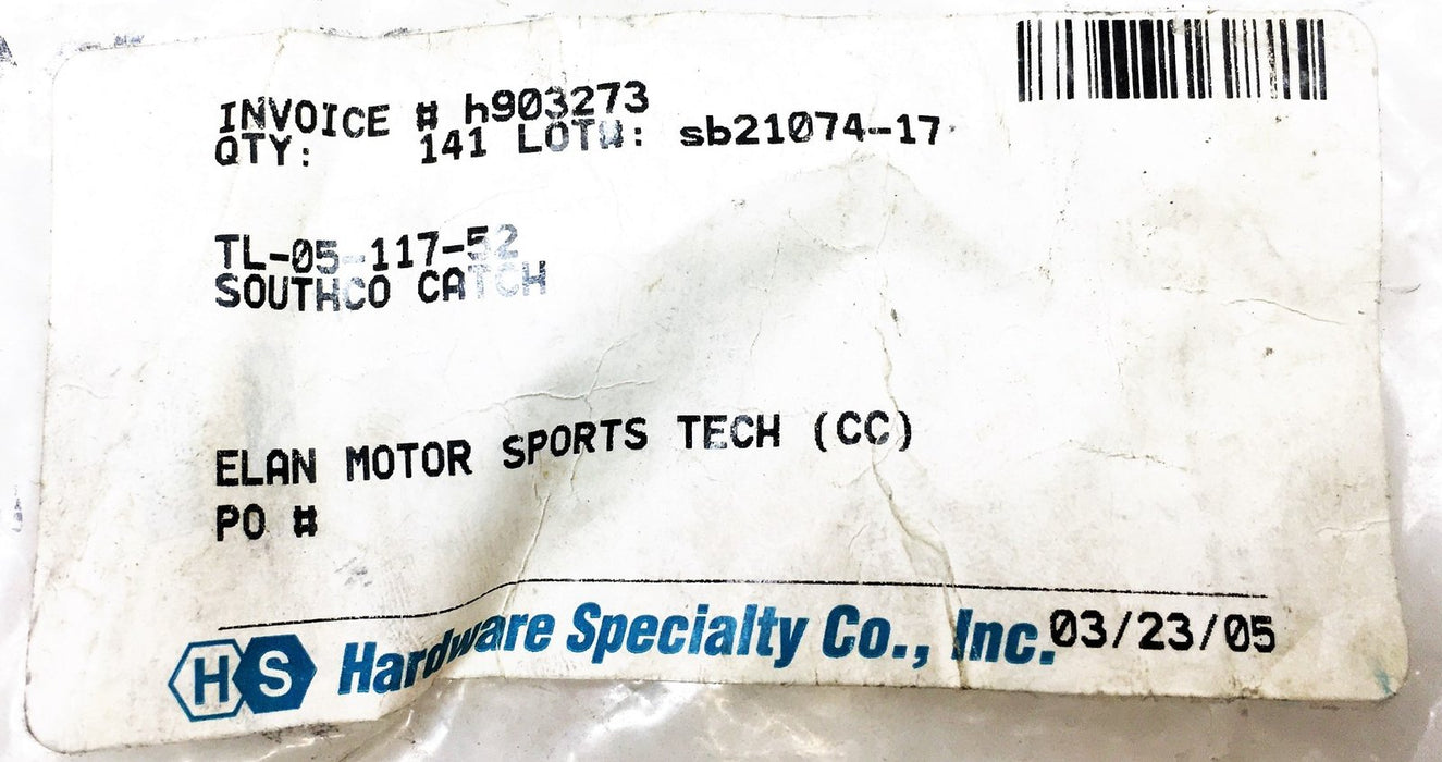 Southco 105 Piece Set Slide Latch Keeper Catch TL-05-117-52 NOS