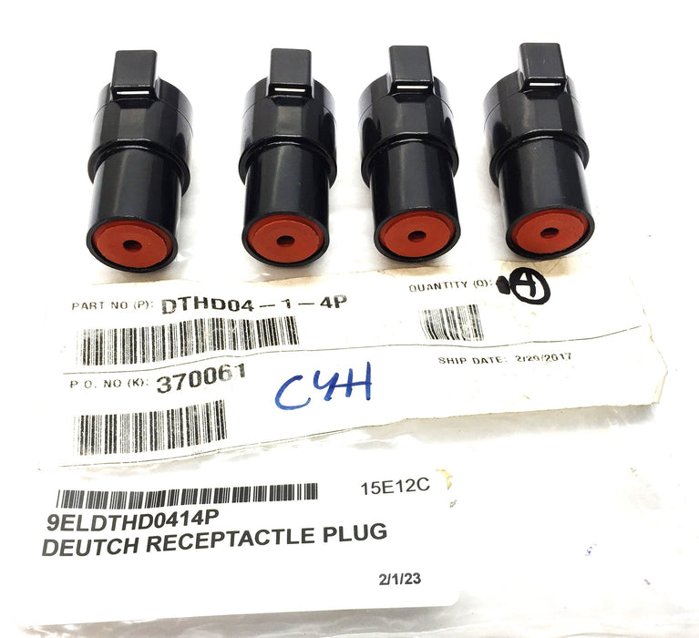 Deutsch DTHD Connector Socket 1-Way DTHD04-1-4P [Lot of 4] NOS