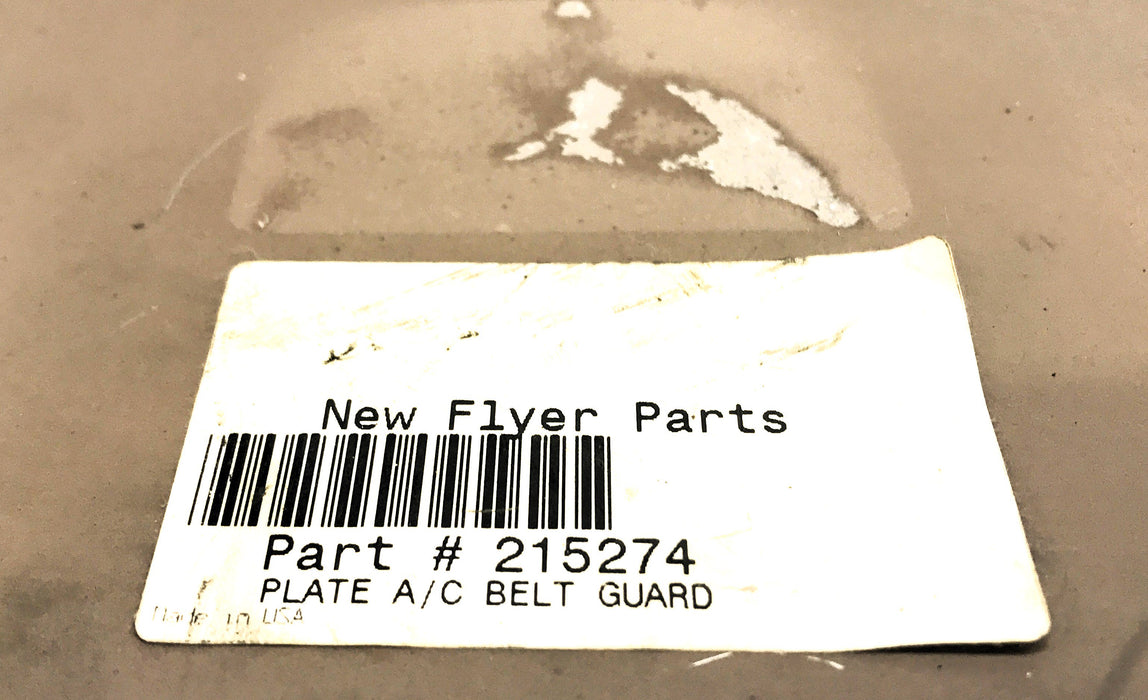 New Flyer A/C Belt Guard Plate 215274 NOS