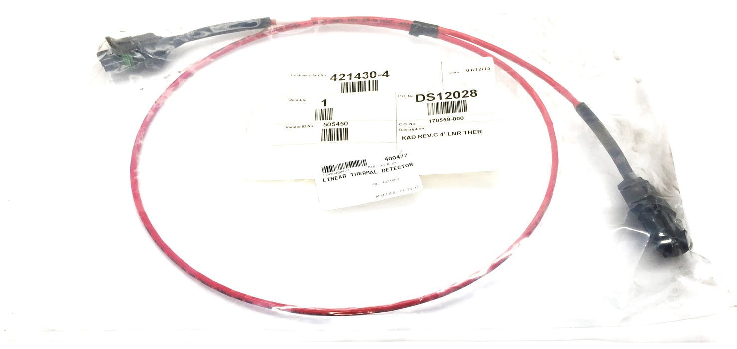 Kidde 4' Linear Thermal Detector Wire Harness 421430-4 NOS