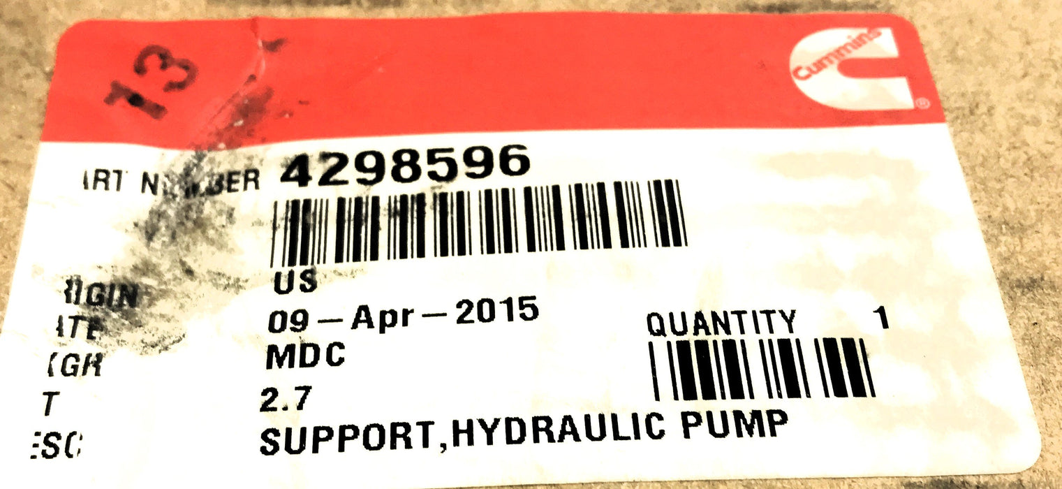 Cummins Hydraulic Pump Adapter 4298595 (4298596) NOS