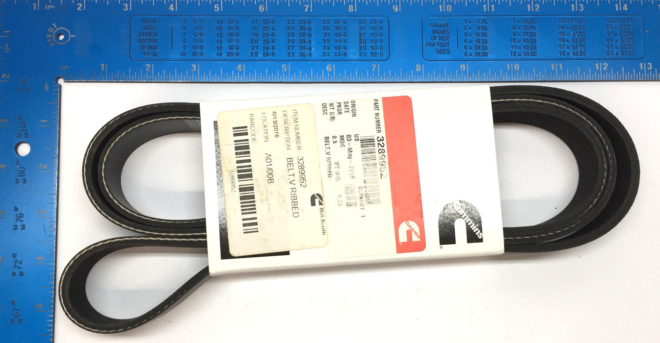 Cummins V-Ribbed Belt 3289952 NOS