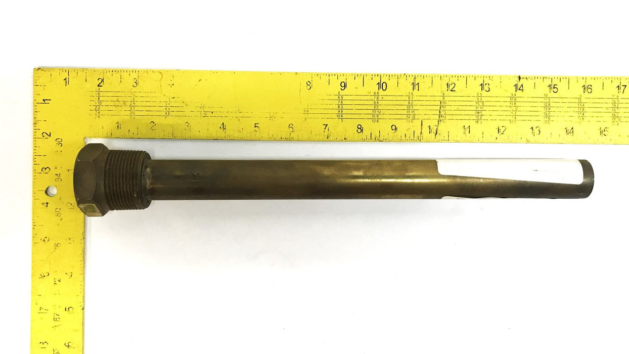 Unbranded 1-1/2 inch x 13 inch Brass Well Temperature Probe 53-6-S2 NOS
