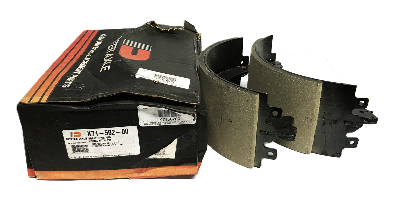 Dexter Axle Brake Shoe and Lining Set K71-502-00 NOS