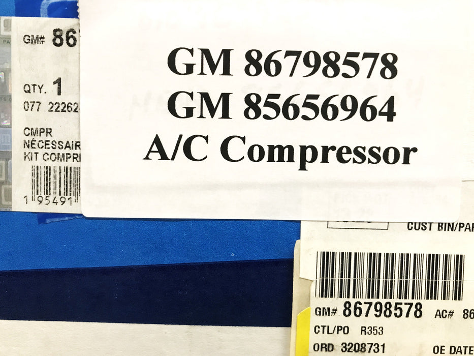 GM AC Compressor 86798578 NOS