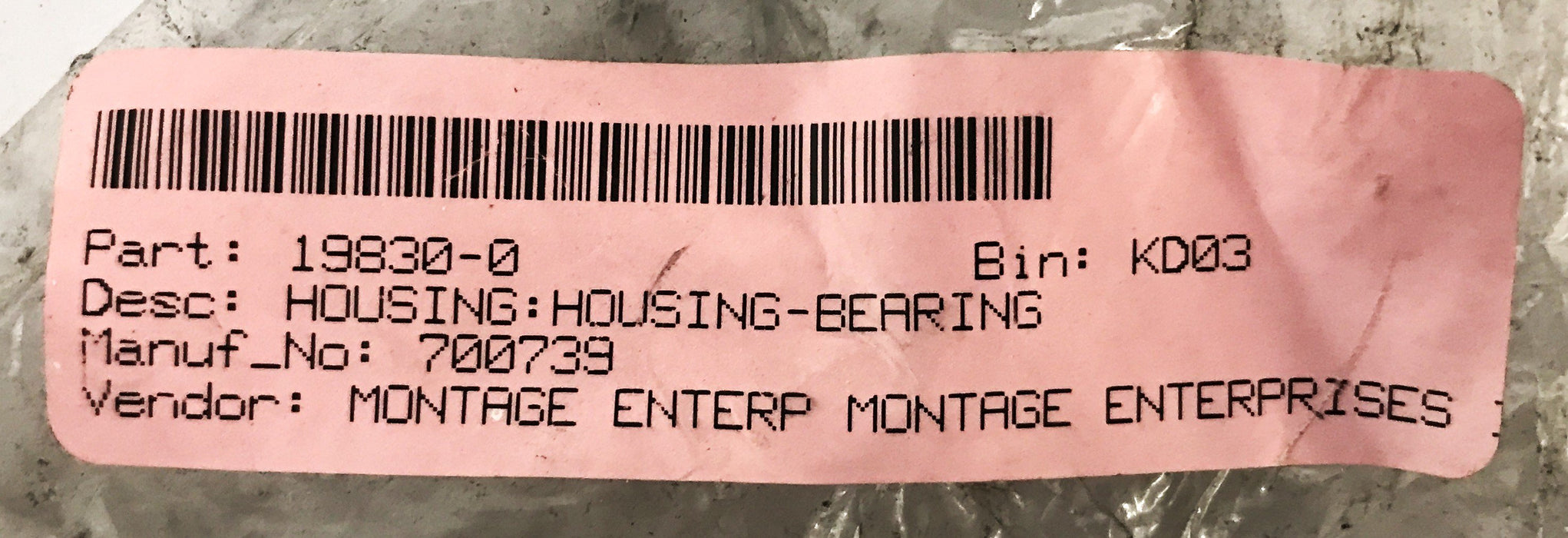 Montage Enterprises Shaft Bearing Housing with Zerk 400739 NOS
