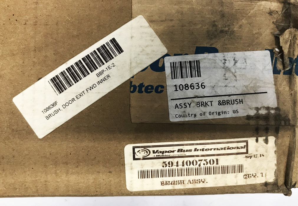 Vapor Bus International Forward Exit Door Brush Assembly 5944007501 NOS
