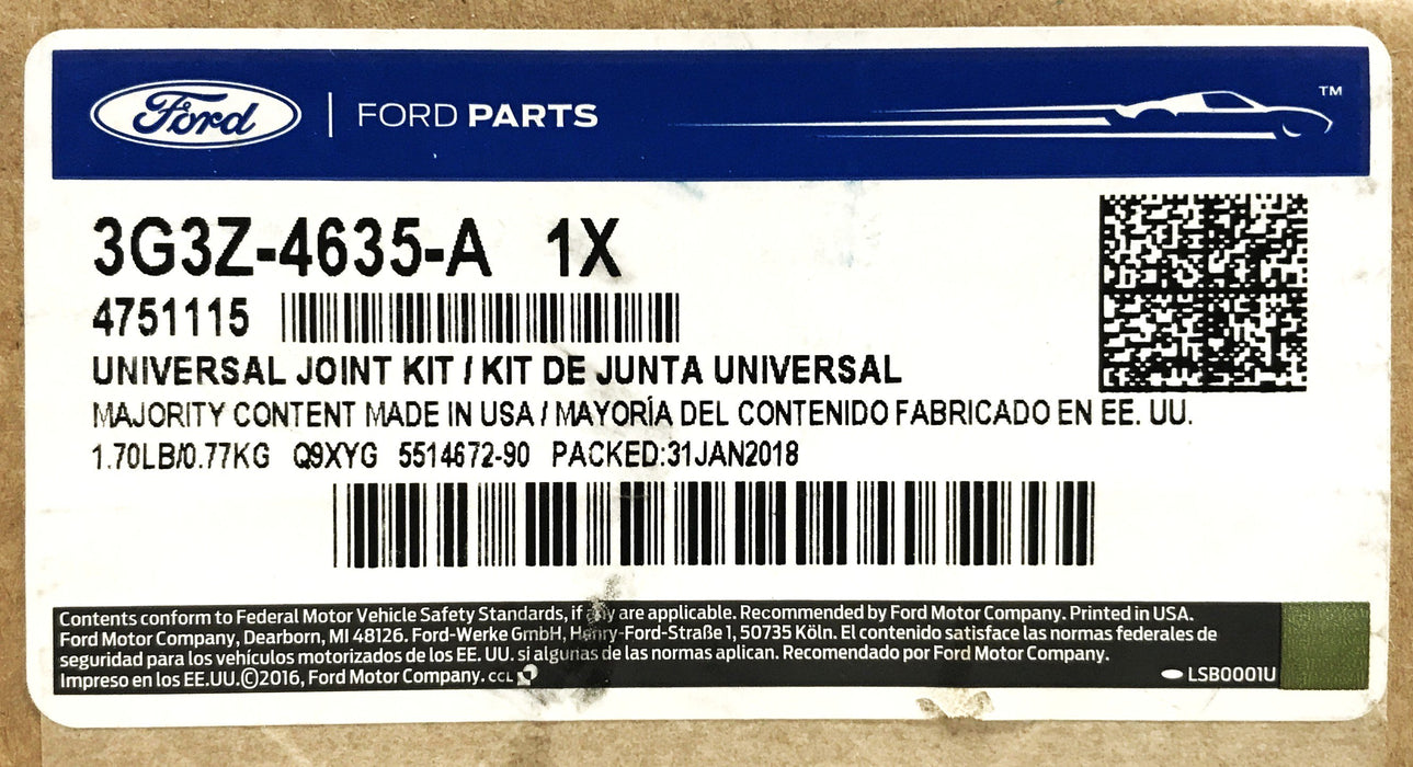 Ford Universal Joint Kit 3G3Z-4635-A NOS