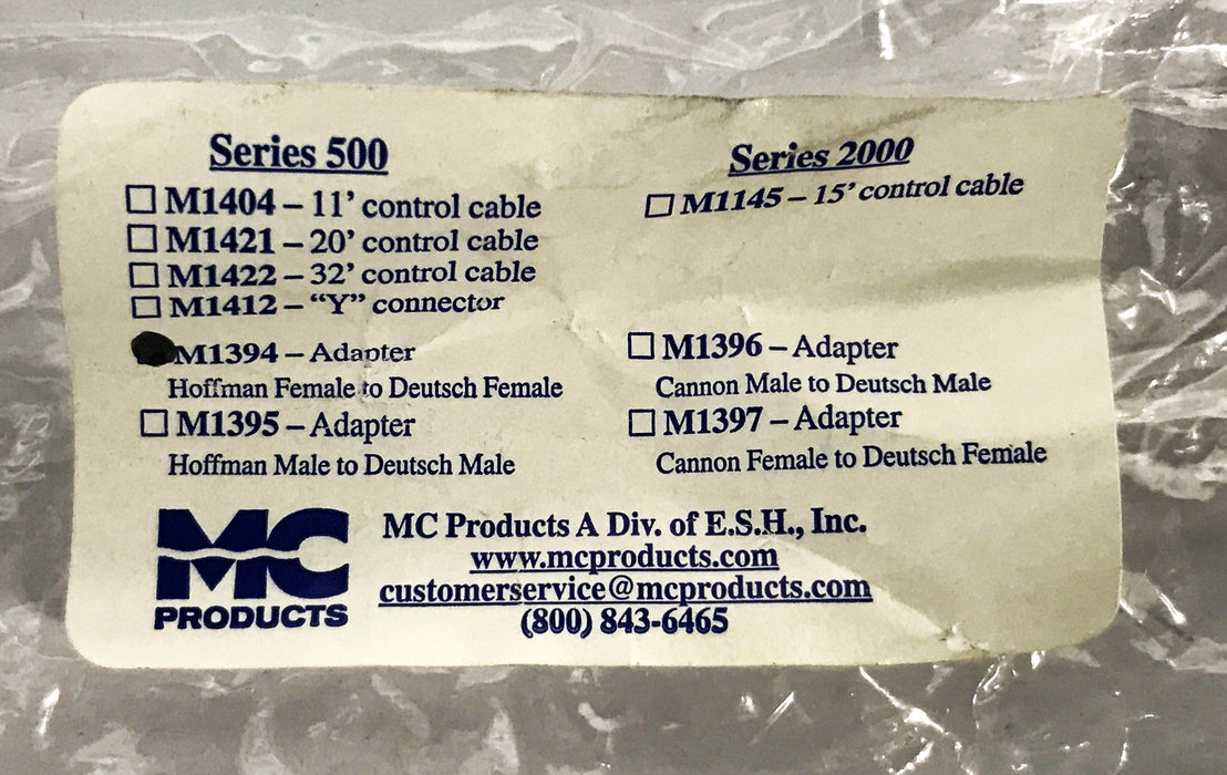 MC Products Series 500 Cable Adapter M1394 [Lot of 2] NOS