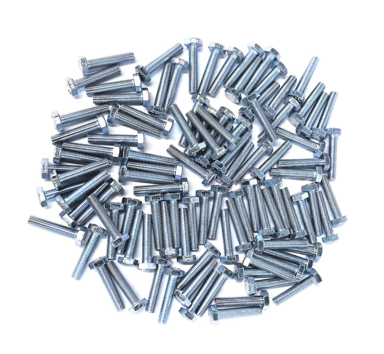 UNBRANDED ZINC NUT/BOLT COMBO 1/4-28x1-1/4 J429 GR5 HEX HEAD [LOT OF 100] NOS