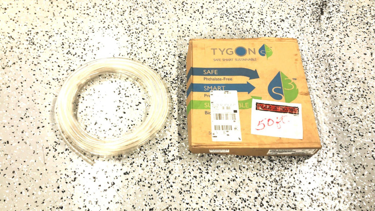 VWR 1/2" ID 5/8" OD 50FT OAL 1/16" Wall Tygon Tubing 89403-894 (ACF00036-V) NOS