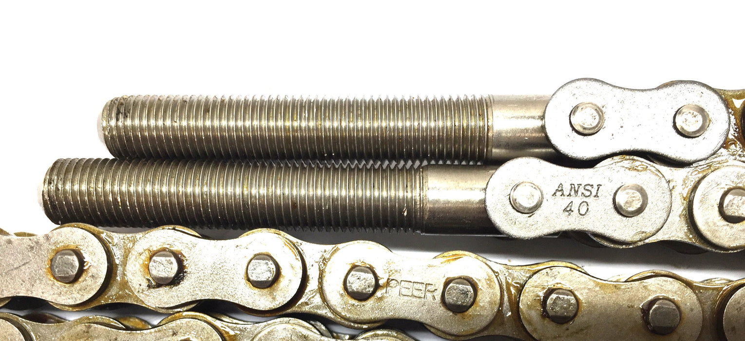 Peerless 76" Rod end-to-Rod end ANSI 40 Stow and Deploy Roller Chain NOS