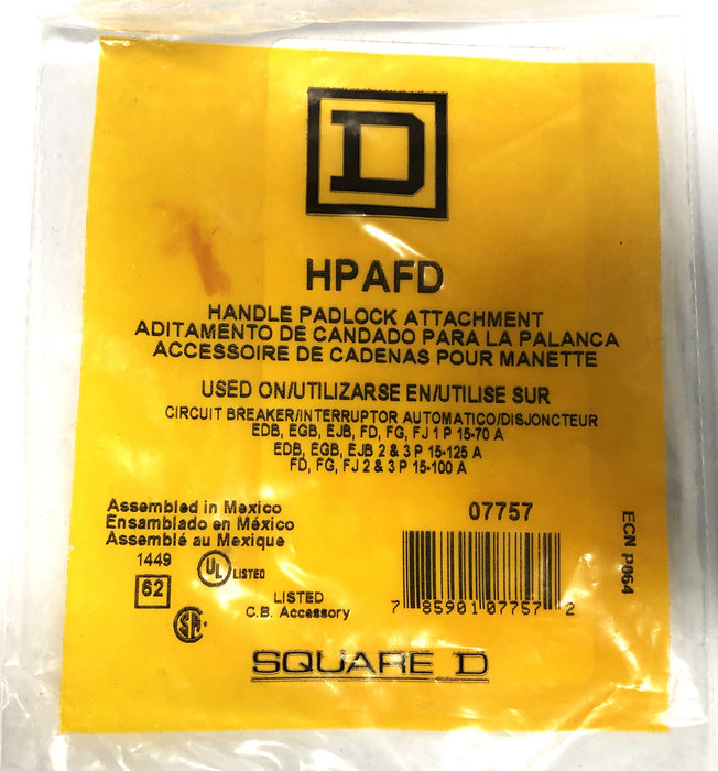 Square D Handle Padlock Attachment HPAFD [Lot of 2] NOS