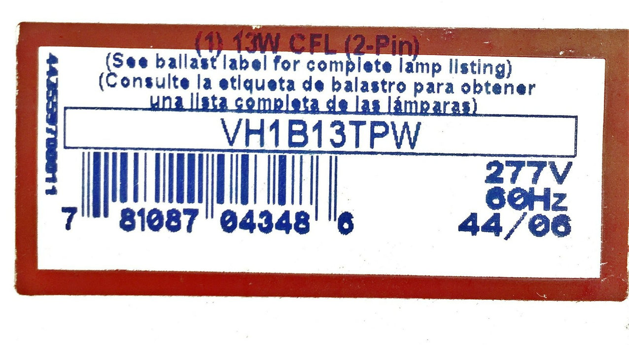 Advance Pre-Heat Ballast VH1B13TPW (6V987) NOS