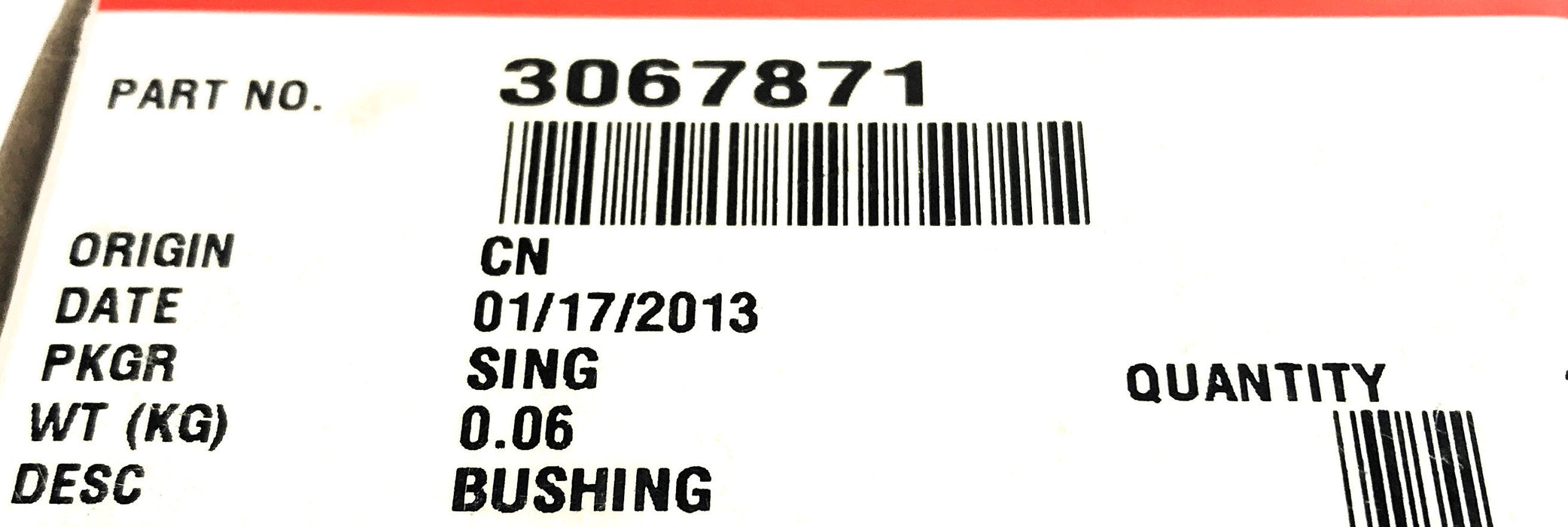 Cummins Pack of (2) Bushing 3067871 NOS