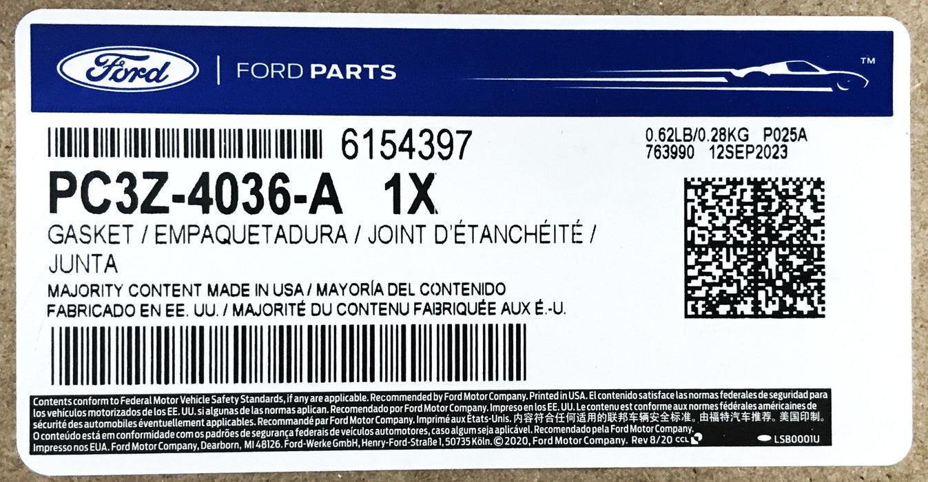 Ford Axle Housing Gasket PC3Z-4036-A NOS