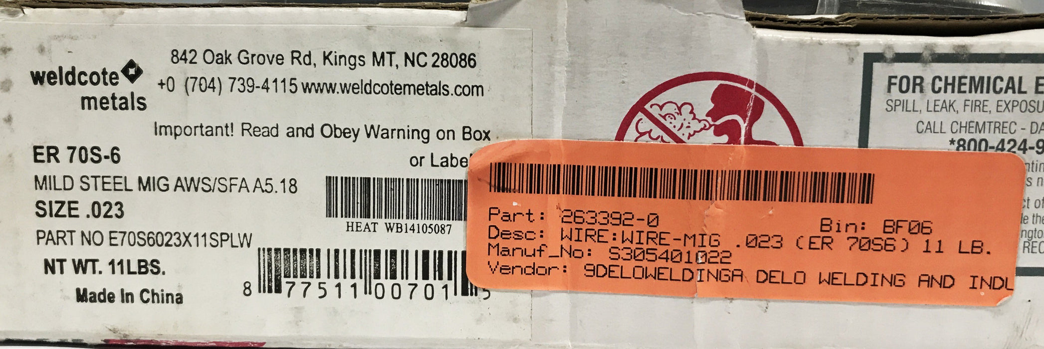 Weldcote Welding Wire ER-70S-6023X NOS