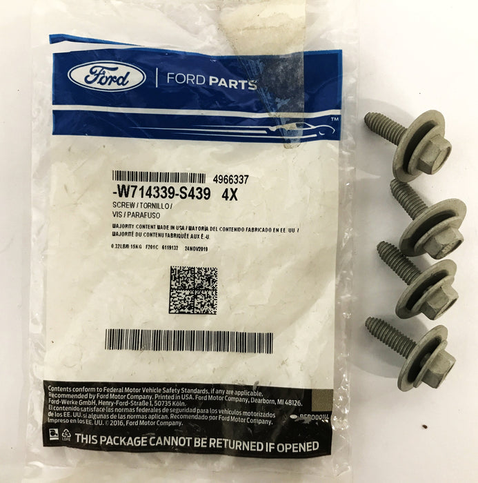 Ford Fender Screw and Washer Assembly W714339-S439 [Lot of 4] NOS