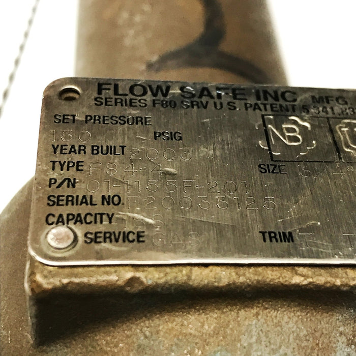 Flow Safe "F-80 Series" Spring Operated Safety Valve F84-4 (01-1155F-201) NOS