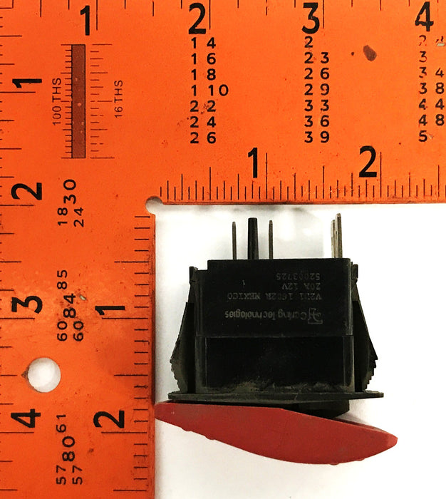 Thomas Red On/Off Rocker Switch S-4725 [Lot of 3] NOS