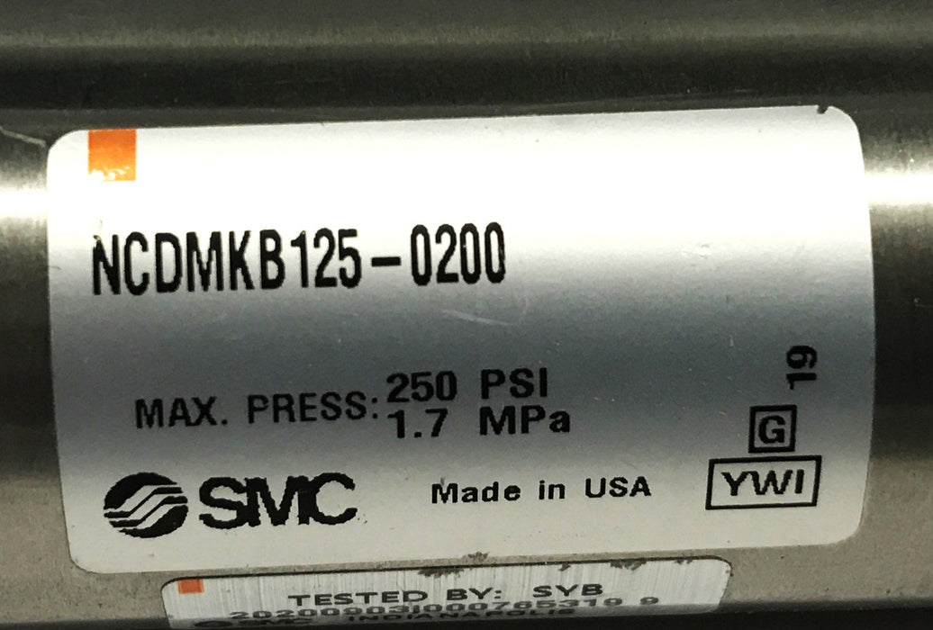 SMC Pneumatic Cylinder NCDMKB125-0200 NOS