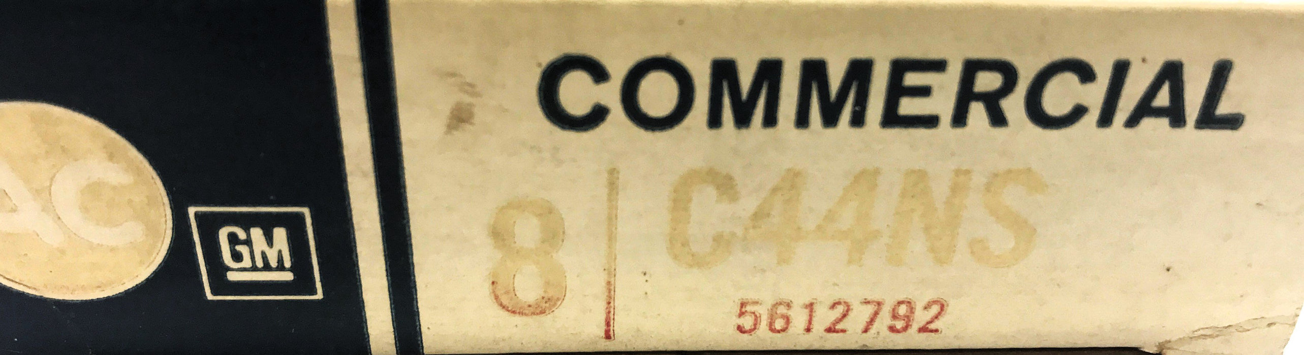 AC Box of (8) Green Striped Spark Plugs C44NS (5612792) Vintage NOS