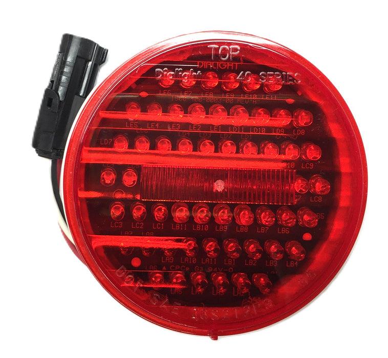 Dialight 40 Series Round Brake Light 400-01RB NOS