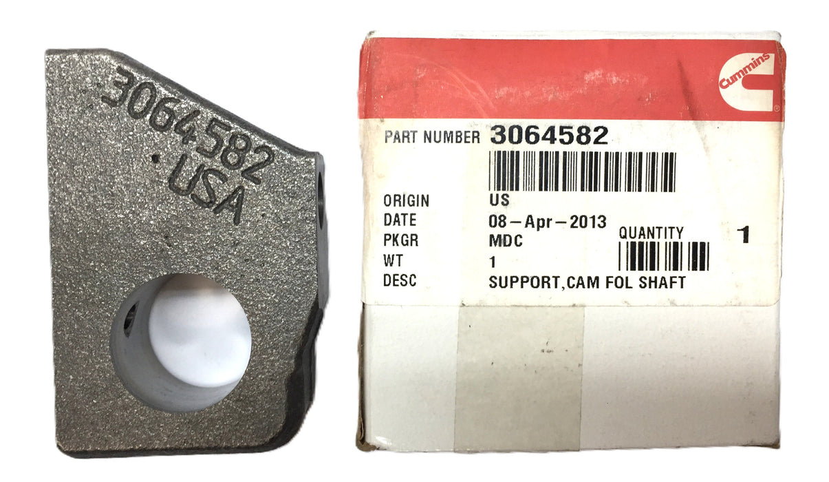 Cummins Cam Follower Shaft Support 3064582 NOS