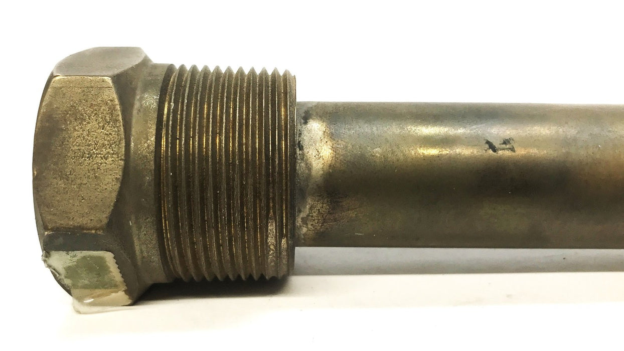 Unbranded 1-1/2 inch x 13 inch Brass Well Temperature Probe 53-6-S2 NOS