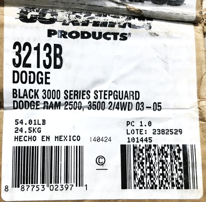 Go Rhino 3000 Series Center Grille Powder Black Step Guard K3213B NOS