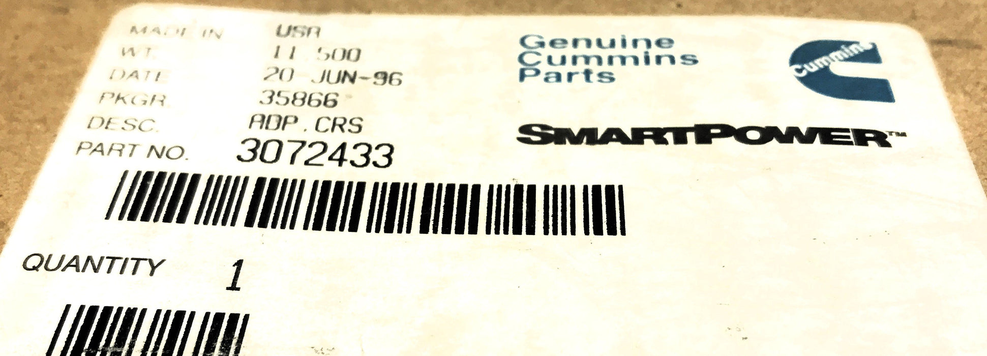 Cummins Crankshaft Adaptor 3072433 NOS