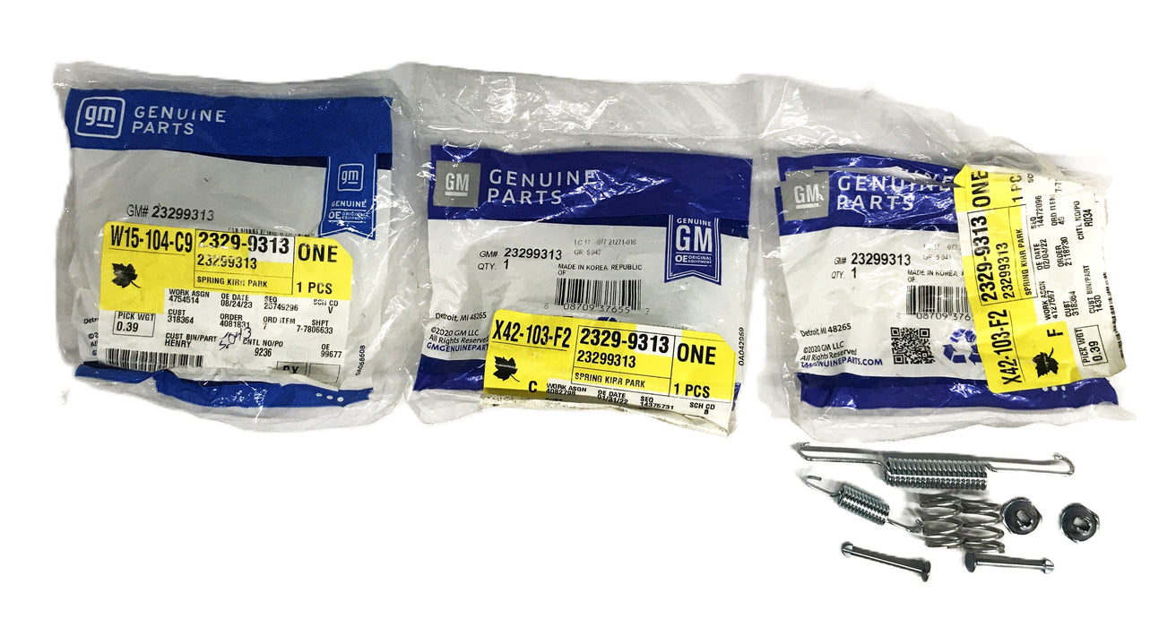 GM Parking Brake Spring Kit 23299313 [Lot of 3] NOS