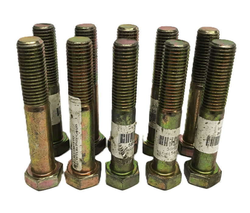 Fastenal Steel/Yellow Zinc GR87/8-9X5 Hex Bolt 58H9164 [Lot of 10] NOS