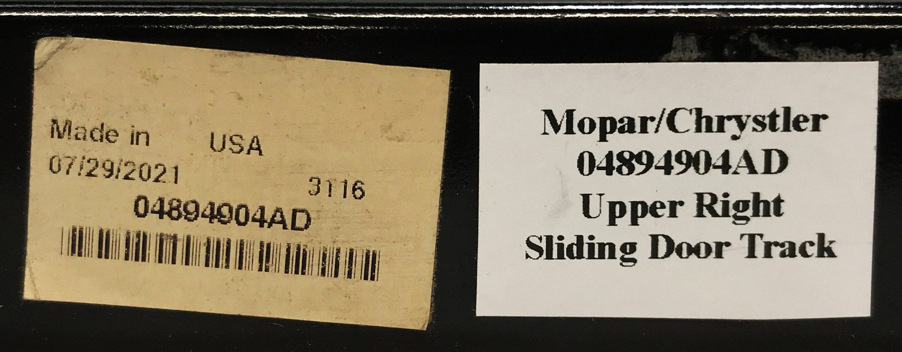 Mopar/Chrystler Upper Right Sliding Door Track 04894904AD NOS